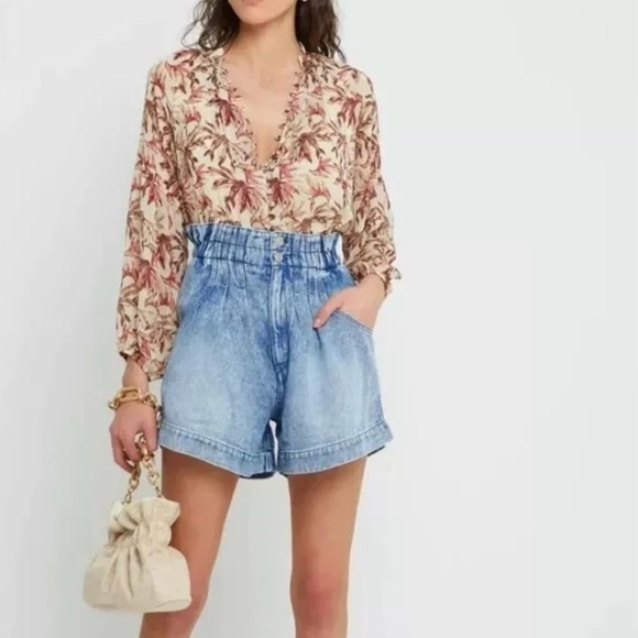 Anthropologie Kourt Santos Floral Print Top Sz. M Medium - Picture 1 of 16